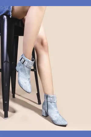 SHUZ TOUCH Women Casual Block-Heeled Regular Boots