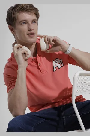Aeropostale Brand Logo Applique Detailed Polo Collar Pure Cotton T-shirt