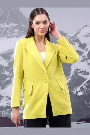 KOTTY Women Notched Lapel Single-Breasted Overcoat