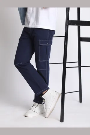 Roadster The Lifestyle Co Pure Cotton Relaxed Fit Cargo Trouser with Contrast Stitch