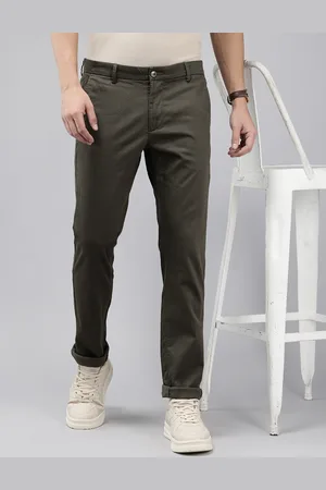 Arrow Men Micro Or Ditsy Printed Bronson Slim Fit Low-Rise Trousers