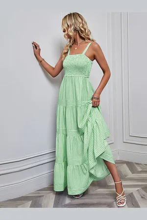 JC Mode Women Shoulder Straps Maxi Dress