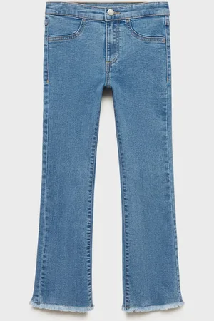 MANGO Girls Mid Rise Trumpet Jeans