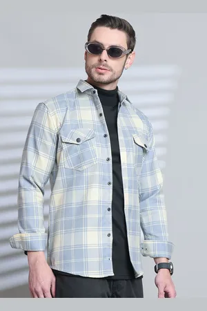 Majestic Modern Fit Spread Collar Tartan Checked Cotton Casual Shirt