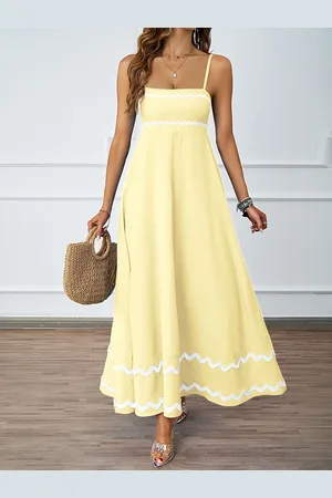 JC Mode Women Shoulder Straps Sleeveless Maxi Dress