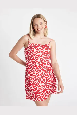 DeFacto Women Print A-Line Mini Dress