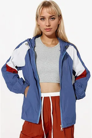JC Mode Women Hooded Colourblocked Casual Bomber Jacket