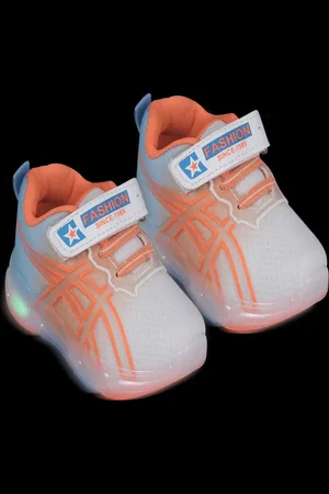 FEETWELL Kids Printed PU LED Sneakers