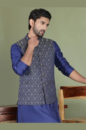 Jompers Woven Design Nehru Jacket