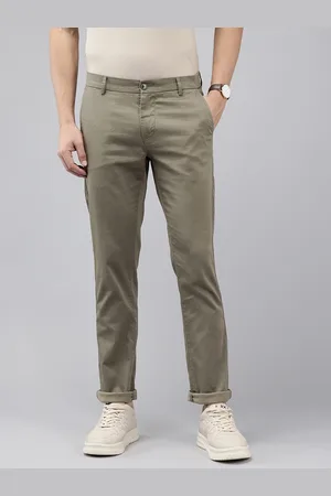 Arrow Men Micro Or Ditsy Printed Bronson Slim Fit Low-Rise Trousers