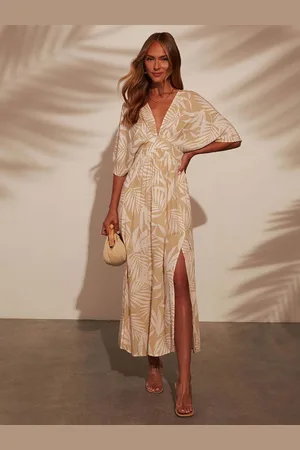 JC Mode Women Tropical Printed Maxi Dress