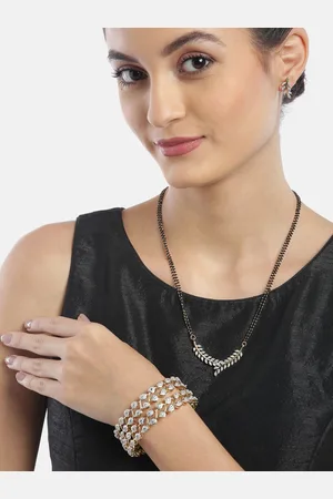DIVASTRI Gold-Plated Stones and Beads Mangalsutra