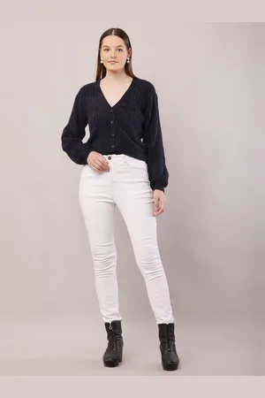 NoBarr Women Ribbed Cardigan With Button Detail
