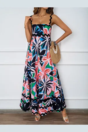 JC Mode Women Floral Print Fit and Flare Dress