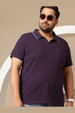 Sztori Men Plus Size Polo Collar Pure Cotton T-shirt