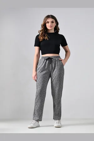BAESD Women Printed Mid Rise Fleece Warm Track Pants