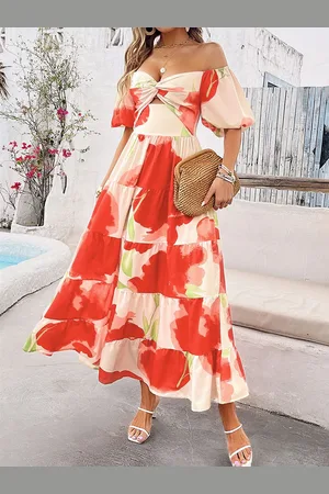 JC Mode Women Floral Printed Fit & Flare Maxi Dress