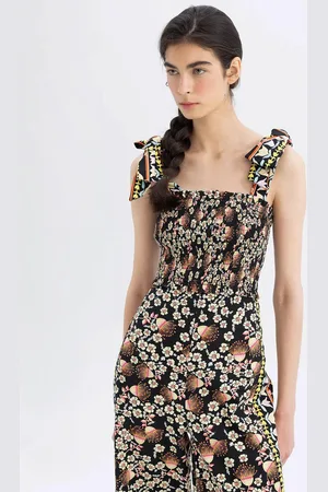 DeFacto Women Printed Basic Jumpsuit