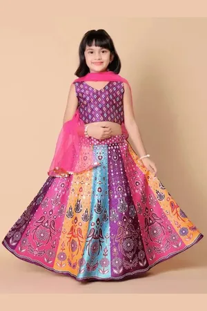 BAESD Girls Digital Printed Ready to Wear Lehenga & Blouse With Dupatta