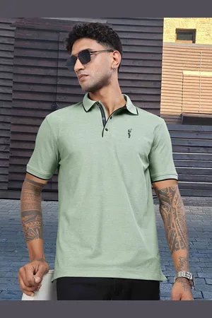 STELLERS Men Solid Polo Collar T-shirt