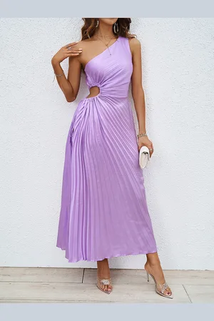 JC Mode Women One Shoulder Cut-Outs Maxi Dress