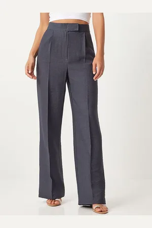 Happiness istanbul Women Regular Fit Solid Cotton Parallel Trousers