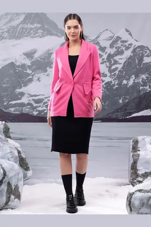 KOTTY Women Notched Lapel Single-Breasted Overcoat