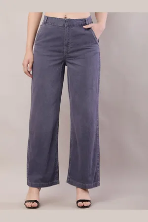 NoBarr Women Wide Leg Cotton Trousers