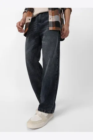 URBANO Men Loose Relaxed Fit Heavy Fade Jeans