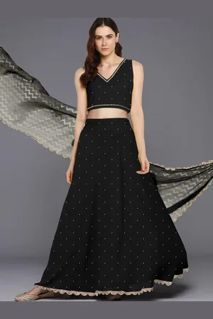 Ahalyaa Printed Foil Print Ready to Wear Lehenga & Blouse With Dupatta