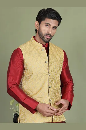 Jompers Men Woven Design Nehru Jacket