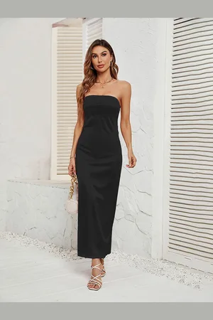 JC Mode Women Off-Shoulder Bandeau Dress