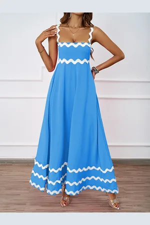 JC Mode Women Shoulder Straps Maxi Dress