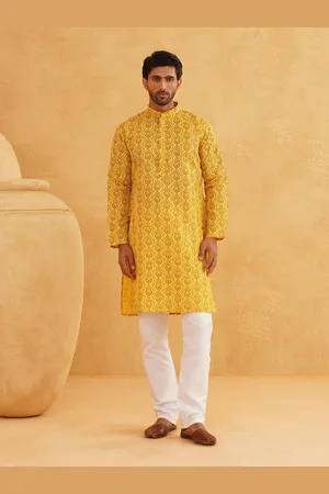 SOJANYA Ethnic Motifs Printed Band Collar Straight Long Kurta