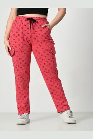 BAESD Women Printed Relaxed-Fit Mid-Rise Track Pants