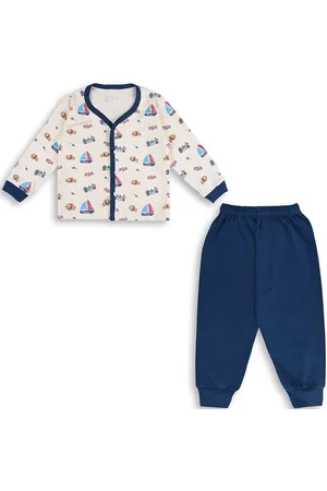 Wish Karo Boys Printed V-Neck Long Sleeves T-Shirt With Jogger