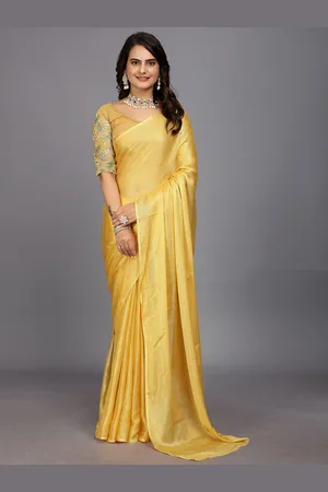 Rhey Women Festive Saree with Embroidered Work Blouse