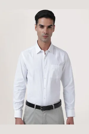 Fab Star Men Spread Collar Solid Slim Fit Cotton Formal Shirt