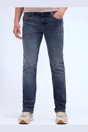 Flying Machine Men Straight Fit Heavy Fade Stretchable Jeans