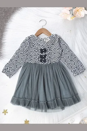 Bella Moda Girls Printed Fit & Flare Dress