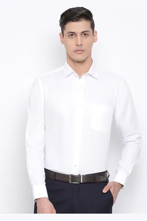 Richlook Men White Slim Fit Solid Formal Shirt