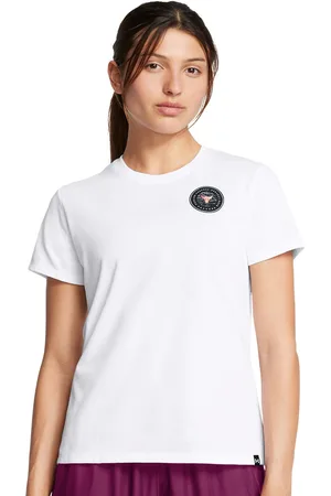 Under Armour Women Graphic Printed Round Neck Cotton T-shirt