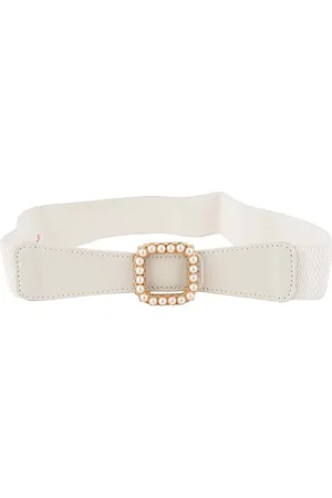 STYLE SHOES Women Push Pin Closure Stretchable Textured Belt