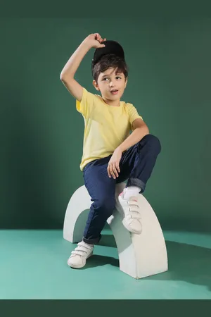 TALES & STORIES Boys Blue Slim Fit Light Fade Jeans
