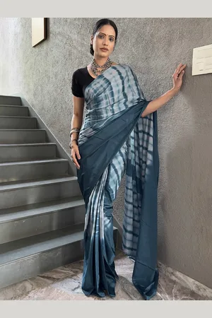 DIVASTRI Tie and Dye Satin Saree