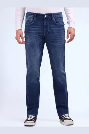 Flying Machine Men Straight Fit Light Fade Stretchable Jeans