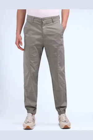 Flying Machine Men Loose Fit Mid-Rise Cargos Trousers