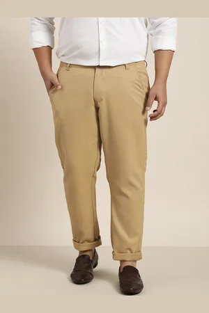 SOJANYA Men Khaki Smart Trousers