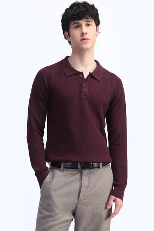 Flying Machine Men Pure Cotton Cable Knit Pullover