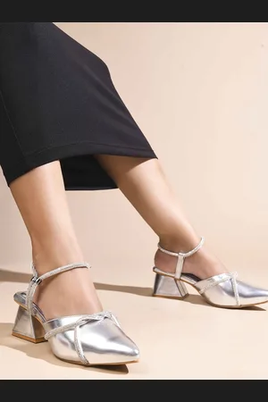 JM Looks Women Party Block Mules